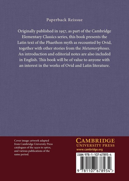 Produktbild: Phaethon and Other Stories from Ovid
