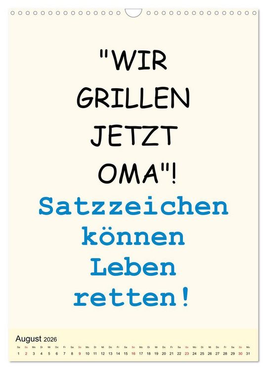 Produktbild: Spr&uuml;che-Kalender. Lustiges f&uuml;r die Familie! (Wandkalender 2026 DIN A3 hoch), CALVENDO Monatskalender