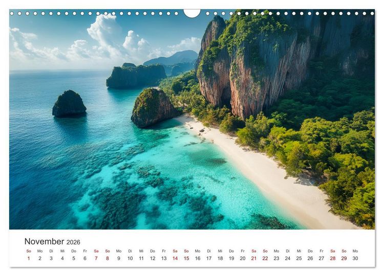 Produktbild: Sehnsucht nach dem Paradies - Tropische Inseltr&auml;ume (Wandkalender 2026 DIN A3 quer), CALVENDO Monatskalender