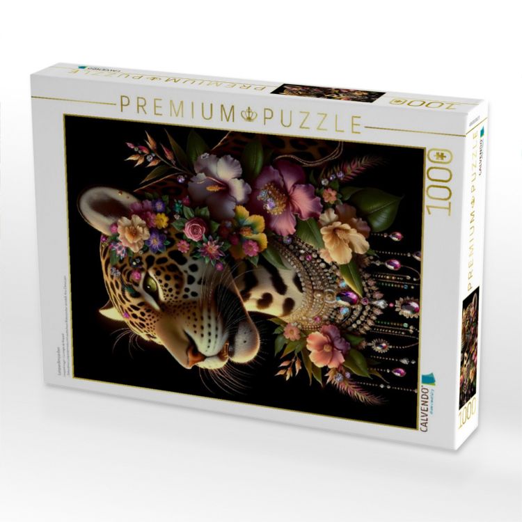 Produktbild: CALVENDO Puzzle Leopardenzauber | 1000 Teile Lege-Gr&ouml;&szlig;e 64x48cm Foto-Puzzle f&uuml;r gl&uuml;ckliche Stunden