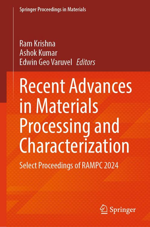 Produktbild: Recent Advances in Materials Processing and Characterization