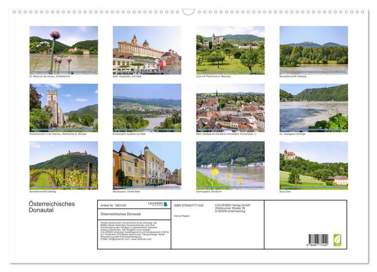 Produktbild: &Ouml;sterreichisches Donautal (Wandkalender 2026 DIN A2 quer), CALVENDO Monatskalender