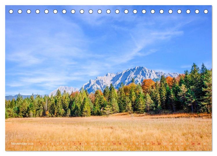 Produktbild: Garmisch Partenkirchen Land - Wasser und Berge sind Leben (Tischkalender 2026 DIN A5 quer), CALVENDO Monatskalender