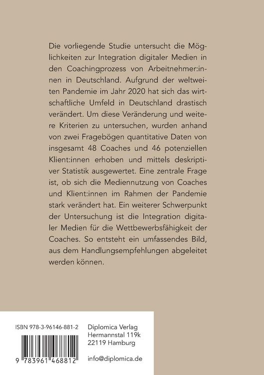 Produktbild: Coaching digital. Auswirkungen der Corona-Pandemie auf den Medieneinsatz im Coaching