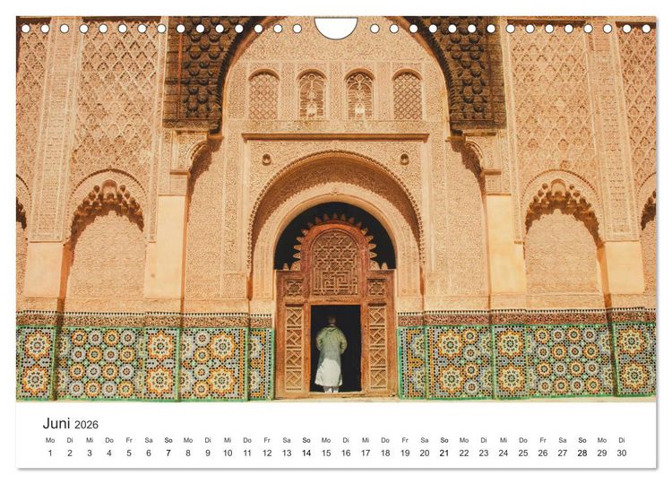 Produktbild: Das farbenfrohe Marokko (Wandkalender 2026 DIN A4 quer), CALVENDO Monatskalender