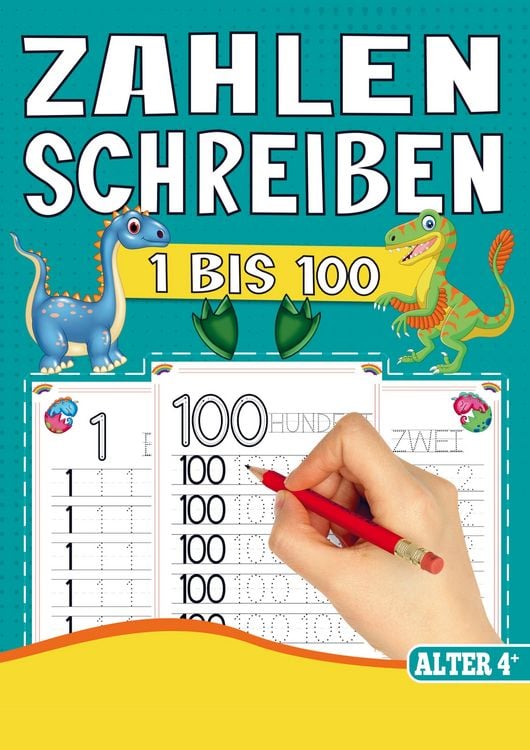 Produktbild: Zahlen Schreiben Lernen - Vorschul-&Uuml;bungsheft f&uuml;r Jungen mit Dinosaurier-Motiven!
