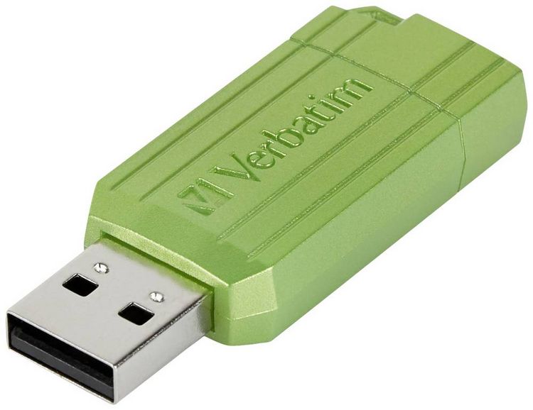 Produktbild: Verbatim USB DRIVE 2.0 PINSTRIPE USB-Stick 32GB Eucalyptus, Gr&uuml;n 49958 USB-A (USB 2.0)