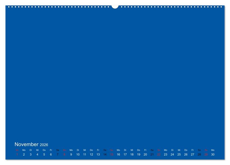 Produktbild: Bastelkalender - Blau (Wandkalender 2026 DIN A2 quer), CALVENDO Monatskalender