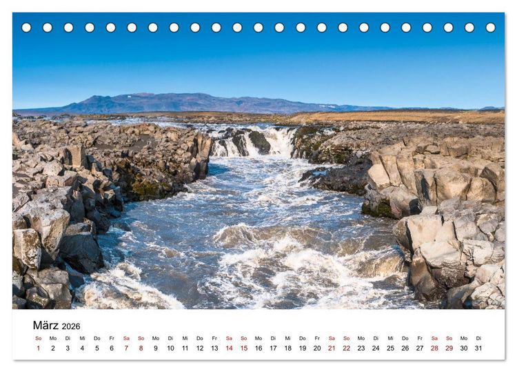 Produktbild: Island - Elemente der Natur (Tischkalender 2026 DIN A5 quer), CALVENDO Monatskalender