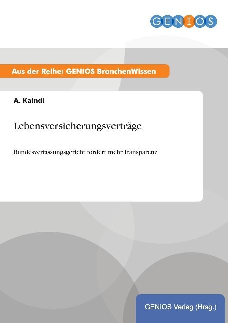 Produktbild: Lebensversicherungsvertr&auml;ge