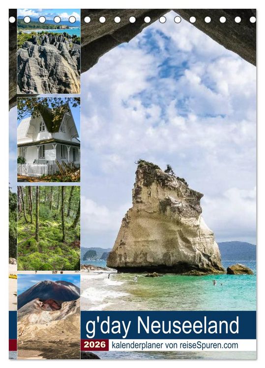 Produktbild: Kalenderplaner g'day Neuseeland 2026 (Tischkalender 2026 DIN A5 hoch), CALVENDO Monatskalender