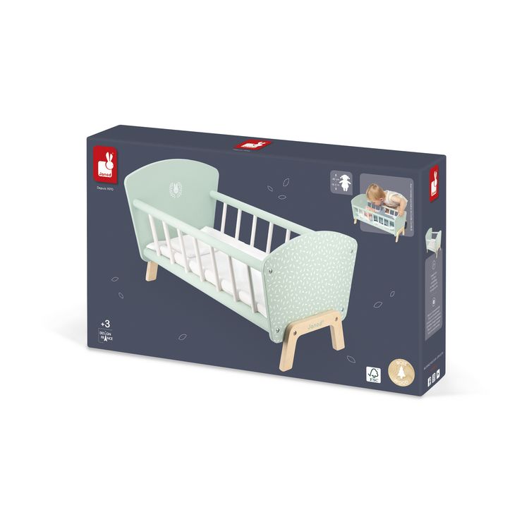 Produktbild: Puppenbett mit Hasenmotiv &ndash; F&uuml;r s&uuml;&szlig;e Tr&auml;ume
