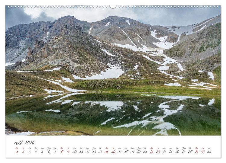 Produktbild: Le col de l'Izoard sur la route des Grandes Alpes (Calendrier mural 2026 DIN A2 vertical) calendrier de bureau