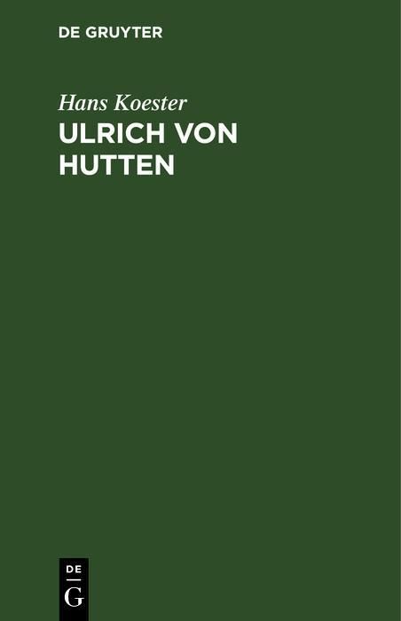 Produktbild: Ulrich von Hutten