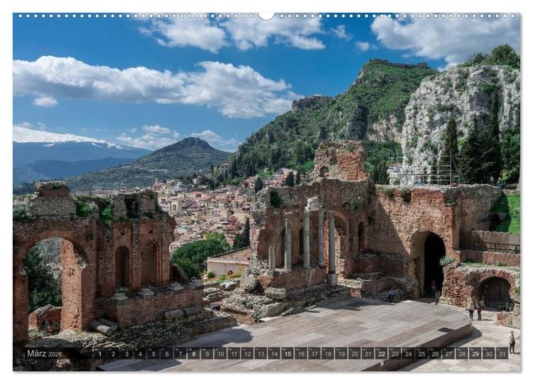 Produktbild: Sizilien &ndash; Landschaft und Architektur (Wandkalender 2026 DIN A2 quer), CALVENDO Monatskalender