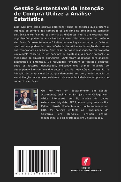 Produktbild: Gest&atilde;o Sustent&aacute;vel da Inten&ccedil;&atilde;o de Compra Utilize a An&aacute;lise Estat&iacute;stica