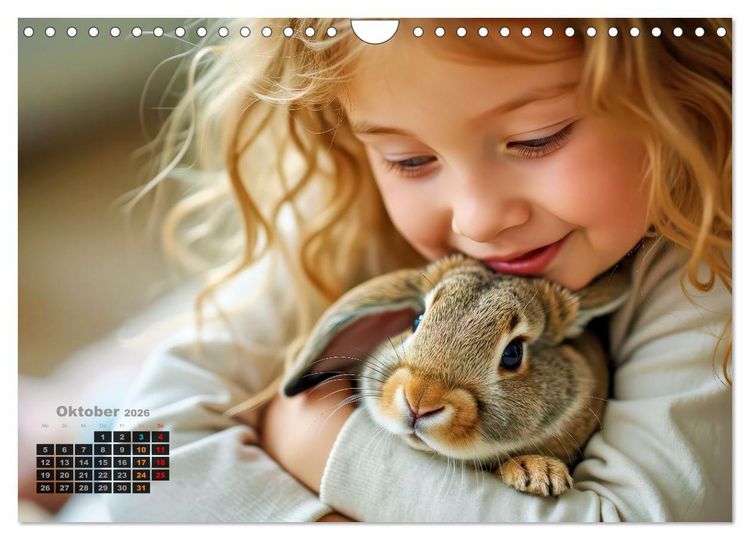 Produktbild: Kuschelige Kaninchen (Wandkalender 2026 DIN A4 quer), CALVENDO Monatskalender