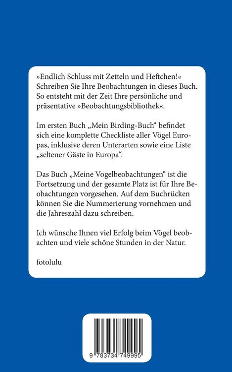 Produktbild: Mein Birding-Buch