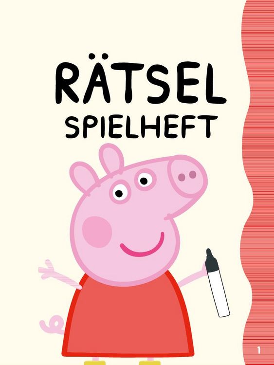 Produktbild: Peppa Pig R&auml;tsel-Spielheft. R&auml;tselbuch mit Stift und abwischbaren Seiten