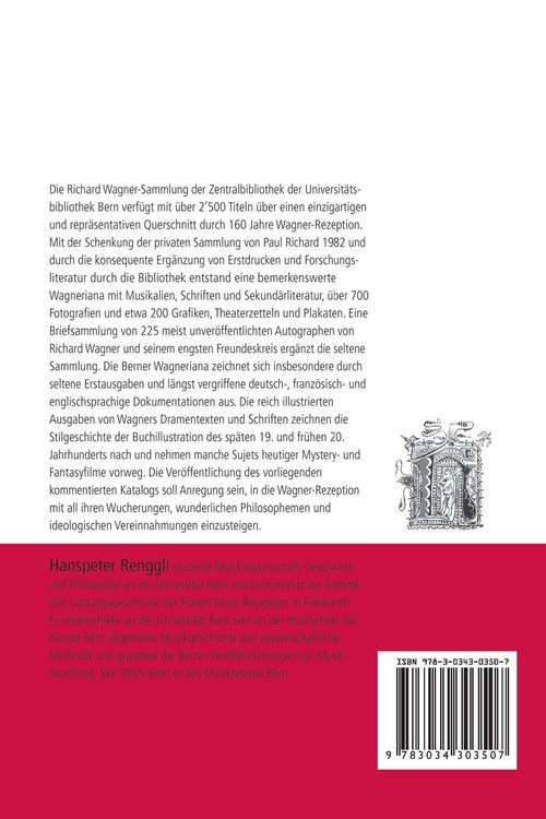 Produktbild: Die Richard Wagner-Sammlung der Zentralbibliothek der Universit&auml;tsbibliothek Bern