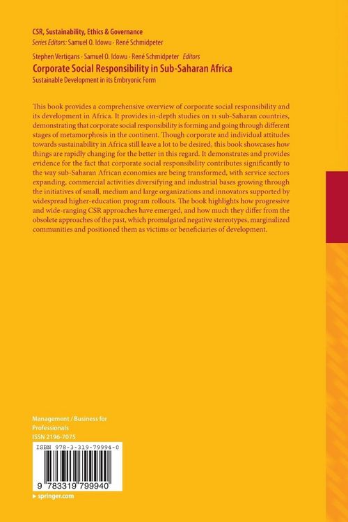 Produktbild: Corporate Social Responsibility in Sub-Saharan Africa