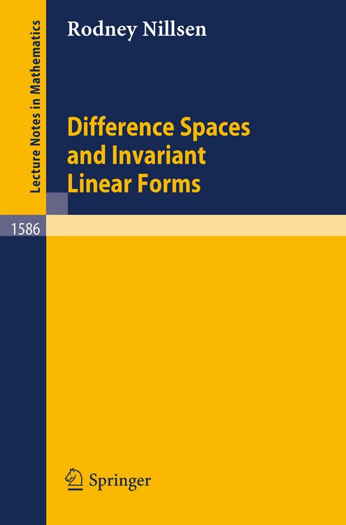Produktbild: Difference Spaces and Invariant Linear Forms
