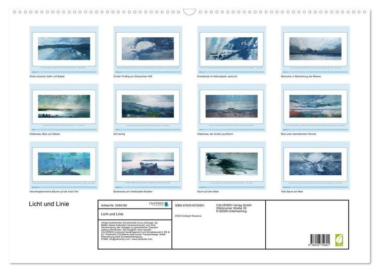 Produktbild: Licht und Linie (Wandkalender 2027 DIN A2 quer), CALVENDO Monatskalender