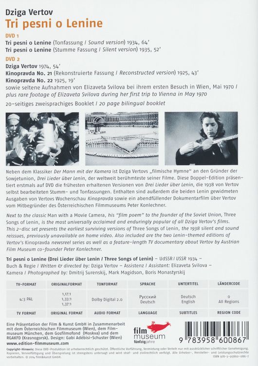 Produktbild: Tri Pesni o Lenine [2 DVDs]