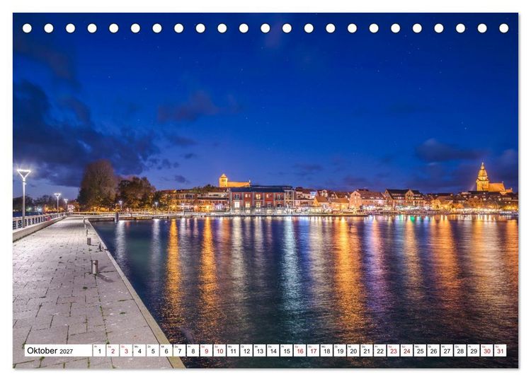 Produktbild: Waren M&uuml;ritz, nach Sonnenuntergang (Tischkalender 2027 DIN A5 quer), CALVENDO Monatskalender