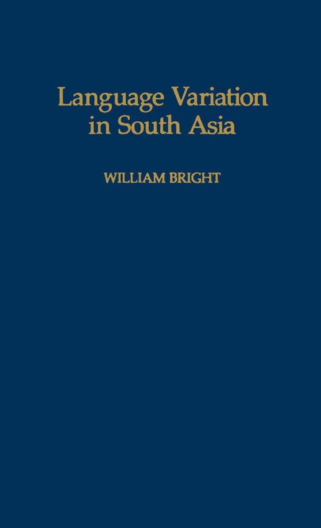 Produktbild: Language Variation in South Asia