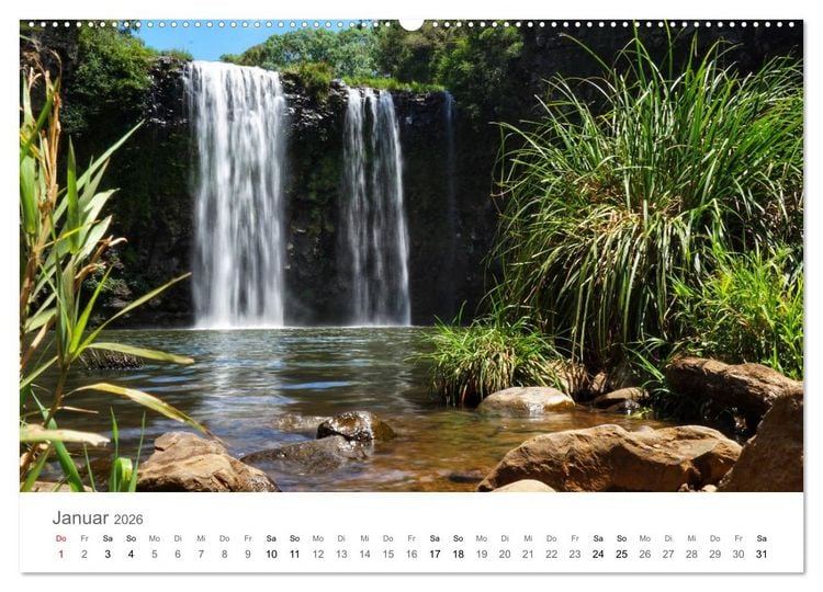 Produktbild: Wasserf&auml;lle - die sch&ouml;nsten Wasserf&auml;lle der Welt (Wandkalender 2026 DIN A2 quer), CALVENDO Monatskalender