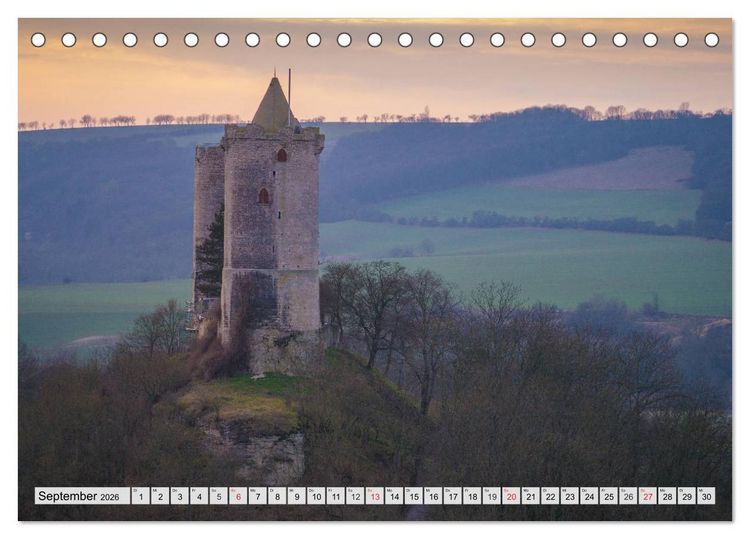 Produktbild: Willkommen im Burgenlandkreis (Tischkalender 2026 DIN A5 quer), CALVENDO Monatskalender