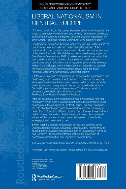 Produktbild: Liberal Nationalism in Central Europe
