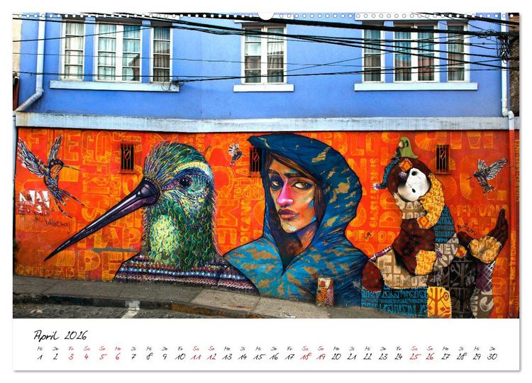 Produktbild: Die Farben von Valpara&iacute;so (hochwertiger Premium Wandkalender 2026 DIN A2 quer), Kunstdruck in Hochglanz