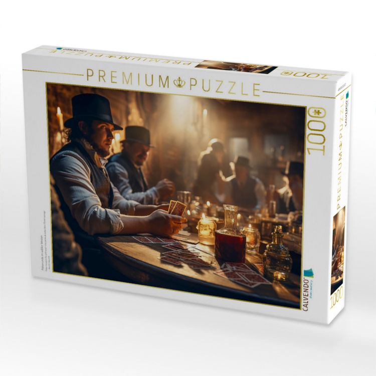 Produktbild: CALVENDO Puzzle Pokerrunde im wilden Westen | 1000 Teile Lege-Gr&ouml;&szlig;e 64x48cm Foto-Puzzle f&uuml;r gl&uuml;ckliche Stunden