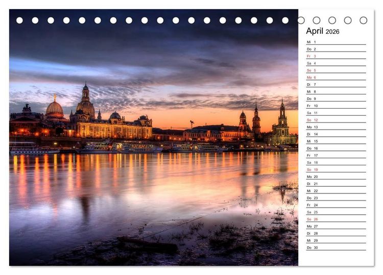 Produktbild: Barockstadt Dresden (Tischkalender 2026 DIN A5 quer), CALVENDO Monatskalender