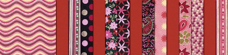 Produktbild: URSUS Spezialpapiere Indian Colours, red, 13,7 x 13,7 cm, 10 Blatt