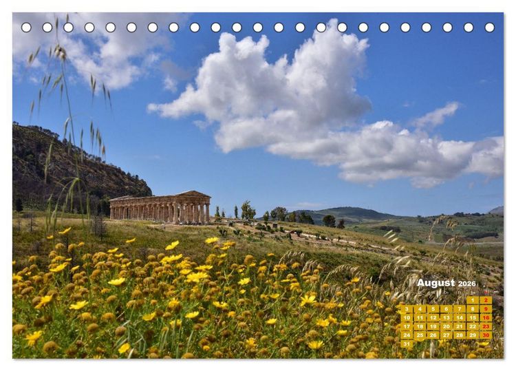 Produktbild: Sizilien &ndash; von Cefal&ugrave; bis Trapani (Tischkalender 2026 DIN A5 quer), CALVENDO Monatskalender