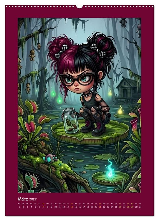 Produktbild: Fabulous Dolls - Gothic-G&ouml;res Abenteuer (Wandkalender 2027 DIN A2 hoch), CALVENDO Monatskalender