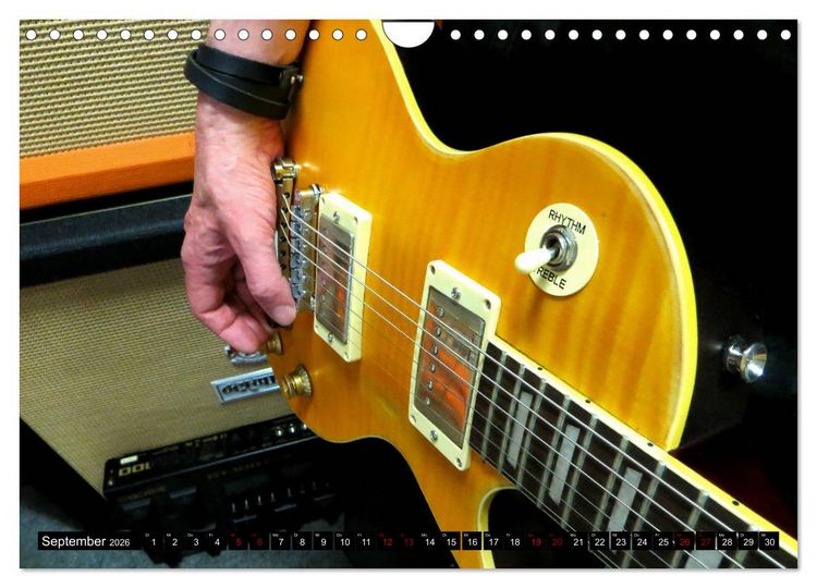 Produktbild: Gitarren und Amps - abgerockt (Wandkalender 2026 DIN A4 quer), CALVENDO Monatskalender
