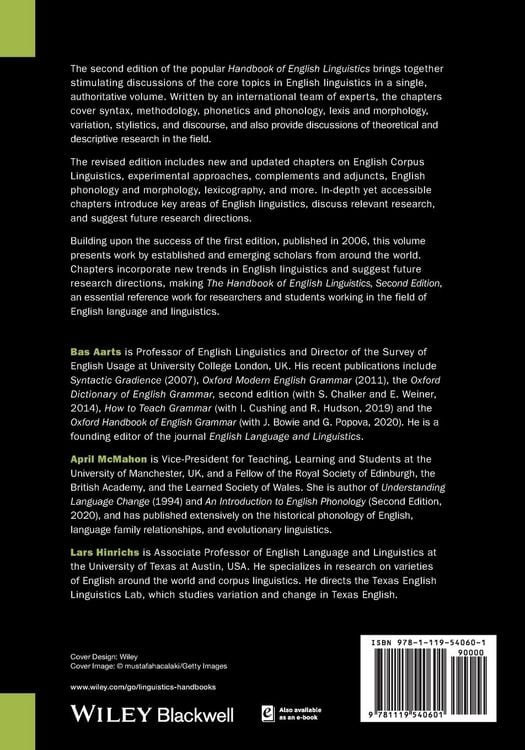 Produktbild: The Handbook of English Linguistics