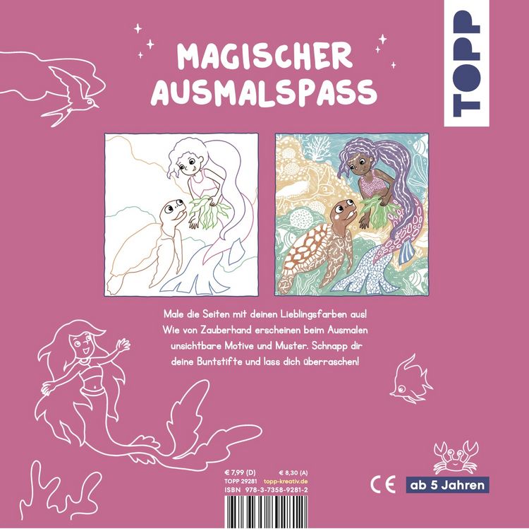 Produktbild: Zauberpapier Malbuch Im Reich der Meerjungfrauen
