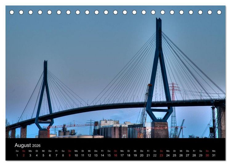 Produktbild: Hafen Hamburg (Tischkalender 2026 DIN A5 quer), CALVENDO Monatskalender