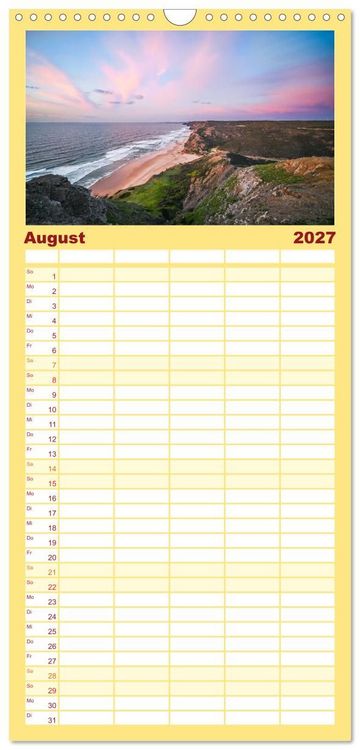 Produktbild: Familienplaner 2027 - Wundervolle Algarve mit 5 Spalten (Wandkalender, 21 x 45 cm) CALVENDO
