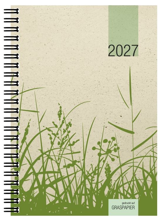Produktbild: Wochenbuch 1W/2S Graspapier 2027