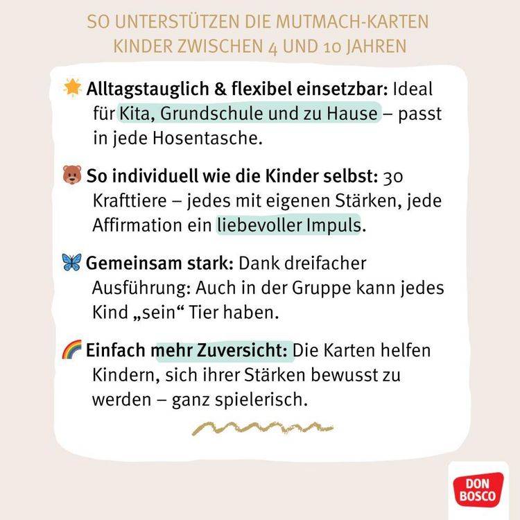 Produktbild: Krafttier-Affirmationen f&uuml;r Kinder