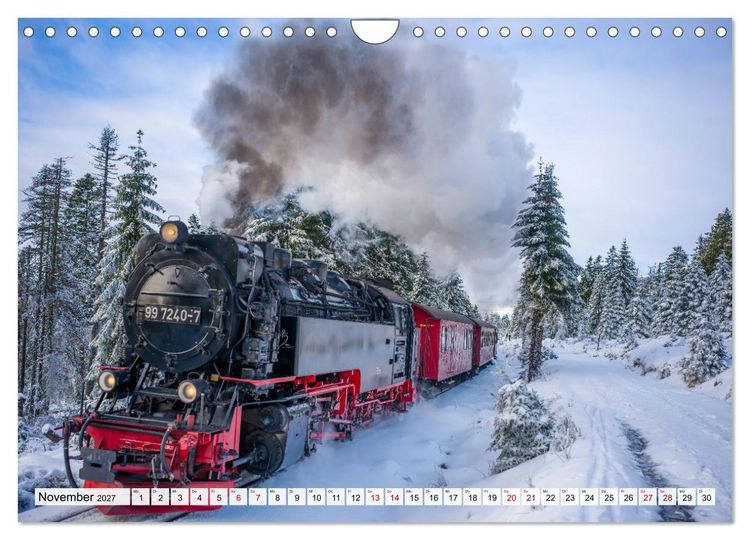 Produktbild: Dampflokomotiven im Harz - Eine Reise in die goldene &Auml;ra der Eisenbahn (Wandkalender 2027 DIN A4 quer), CALVENDO Monatskalender