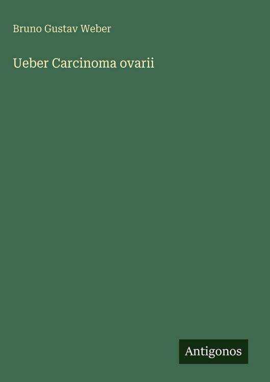 Produktbild: Ueber Carcinoma ovarii