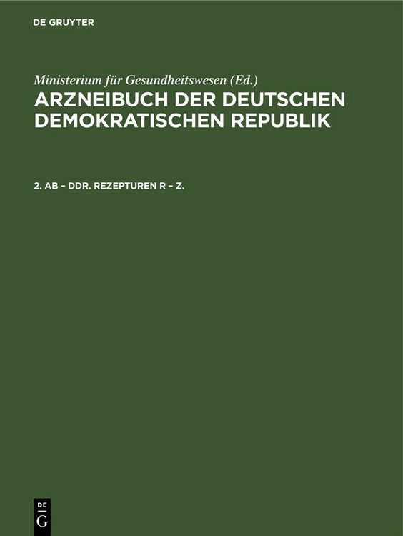 Produktbild: 2. AB - DDR. Rezepturen R - Z.