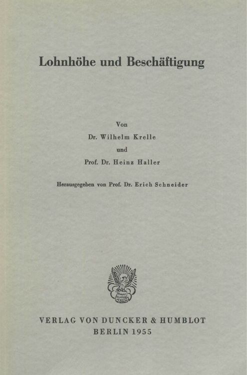 Produktbild: Lohnh&ouml;he und Besch&auml;ftigung.